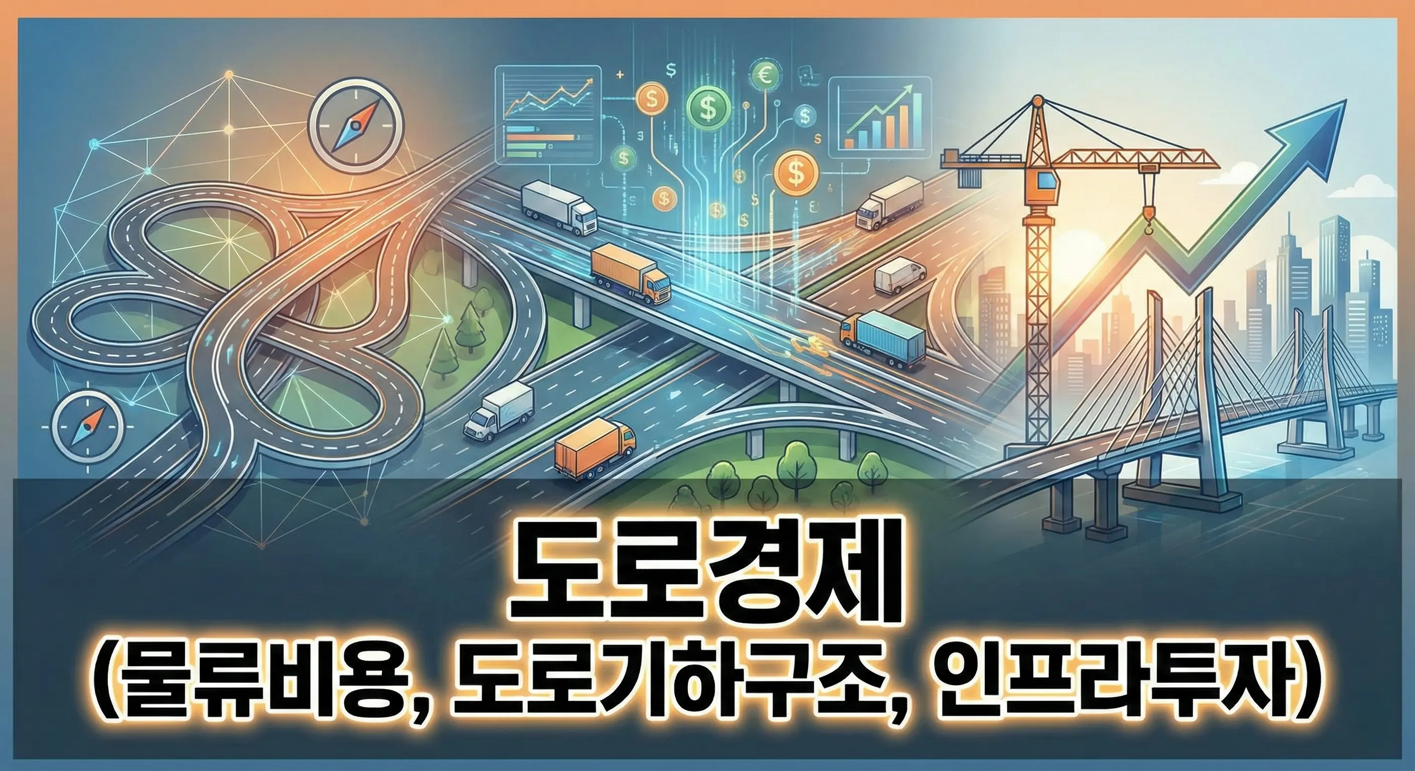 도로경제 (물류 비용, 도로기하 구조, 인프라 투자) 썸네일