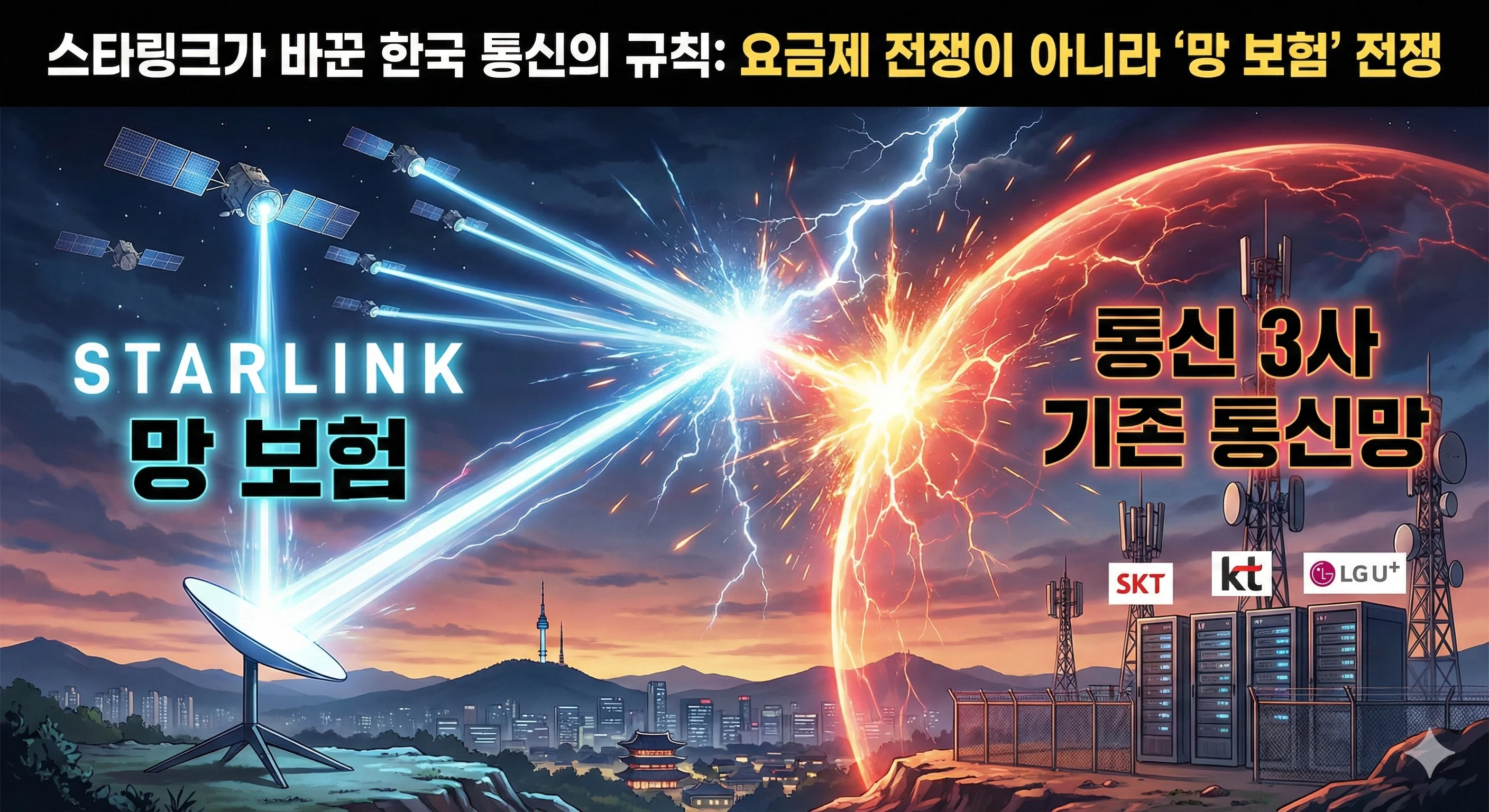 스타링크가 바꾼 한국 통신의 규칙: 요금제 전쟁이 아니라 ‘망 보험’ 전쟁 썸네일